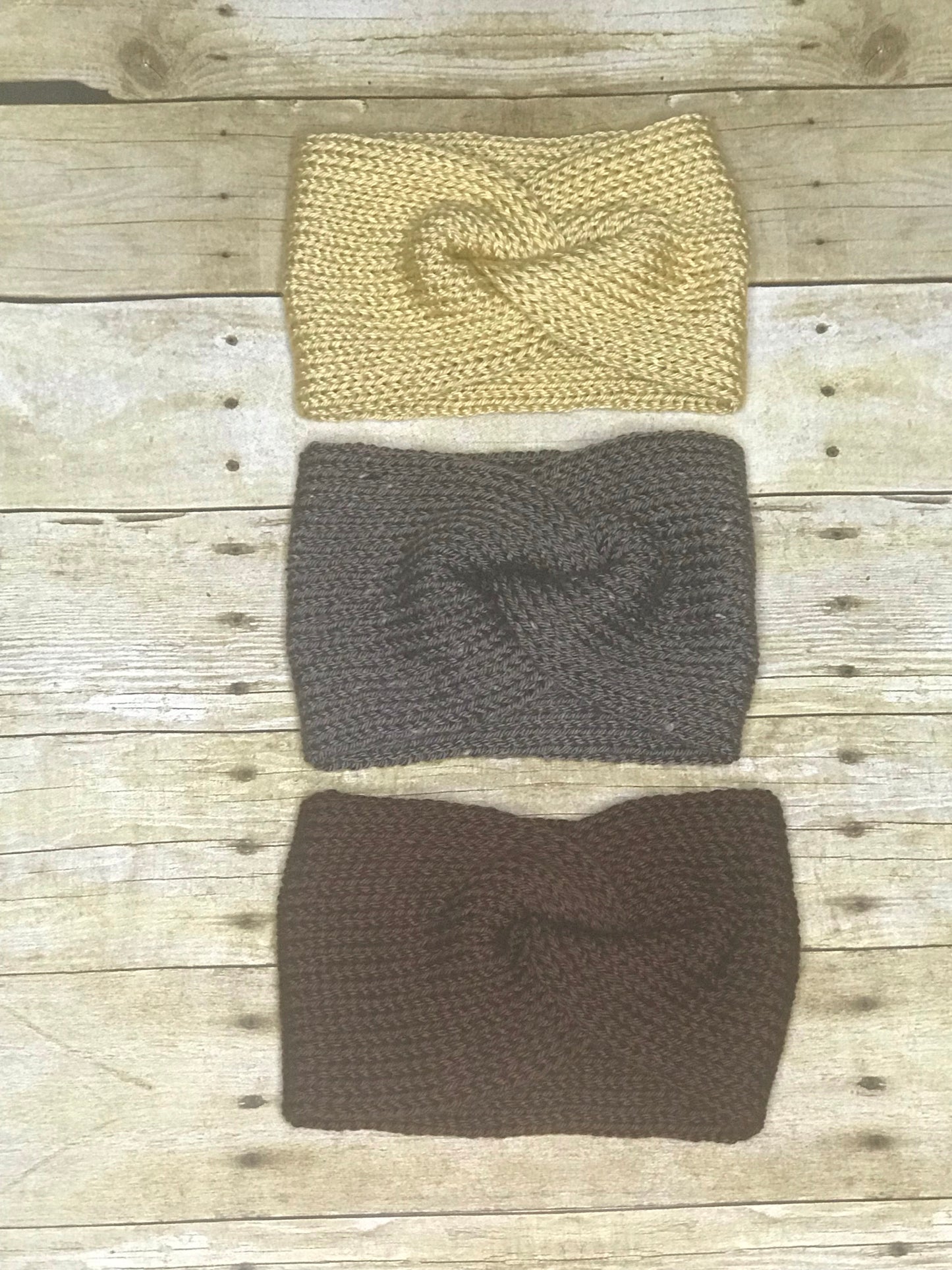 Knitted headbands ear warmers handmade in many colors