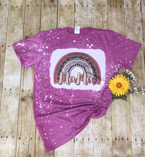 Mama Tee Shirt - Rainbow top - Ladies  t-shirt