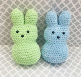 Peeps crochet plush Rabbit bunny rabbit - custom made - kids stuffed toy