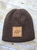 Baby Newborn boys Beanie Hat - handmade - double layer - knitted
