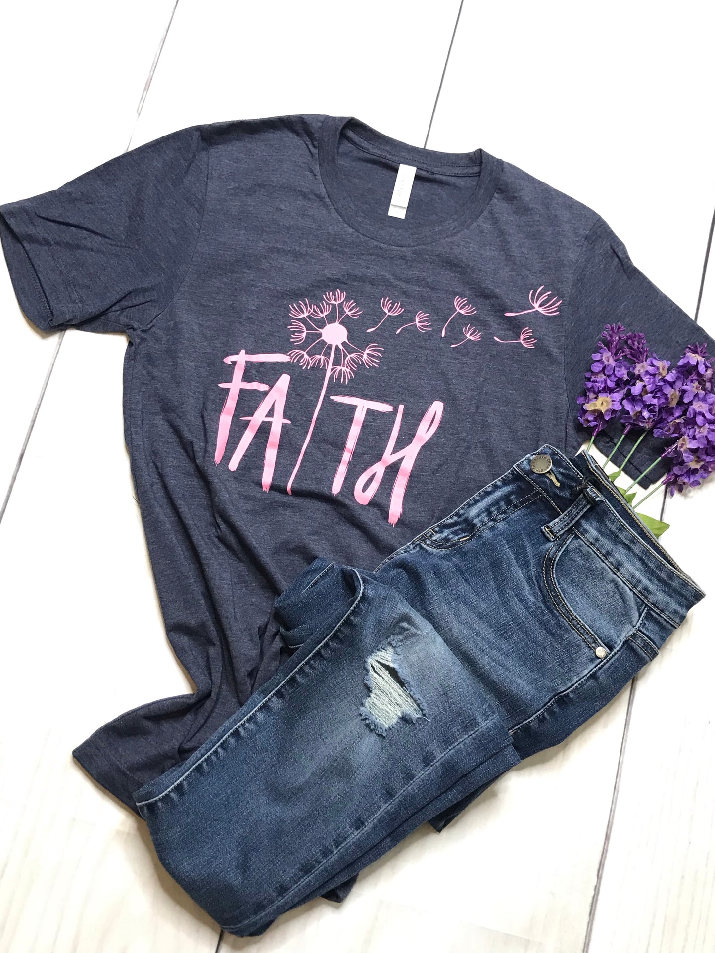 "Faith” Ladies short sleeves Shirt - graphic tee- top